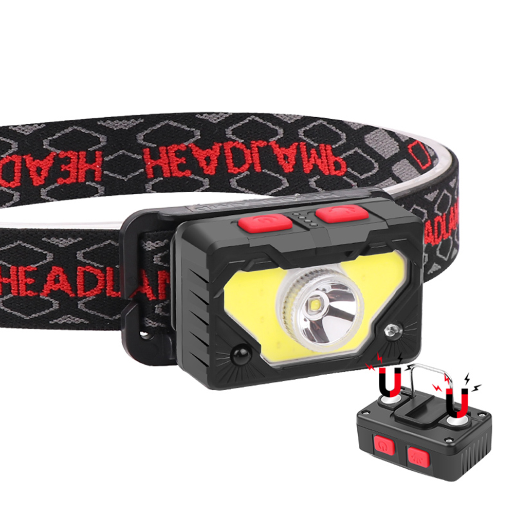 스마트 인덕션 LEDHeadlamp 세트 1000 mAh USB 충전식 슈퍼 브라이트 헤드 라이트 캠핑 낚시 랜턴 손전등